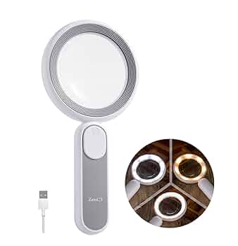 Amazon.co.jp: ZenCT 手持ちルーペ 虫眼鏡 拡大鏡 21灯 LED